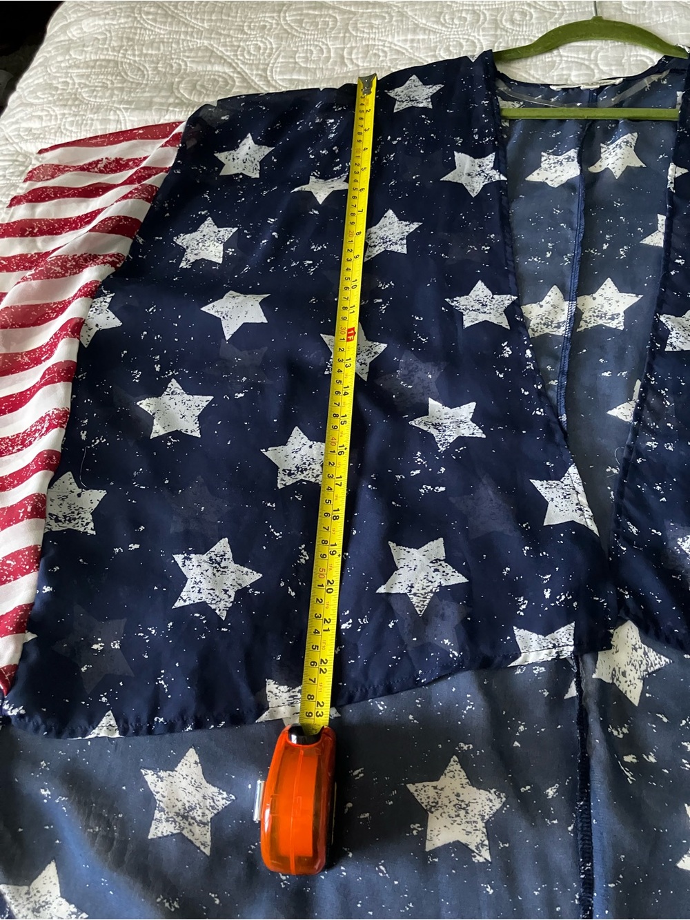 Wallflower Sheer American Flag Kimono Stars & Stripes Patriotic Size M - Picture 6 of 8